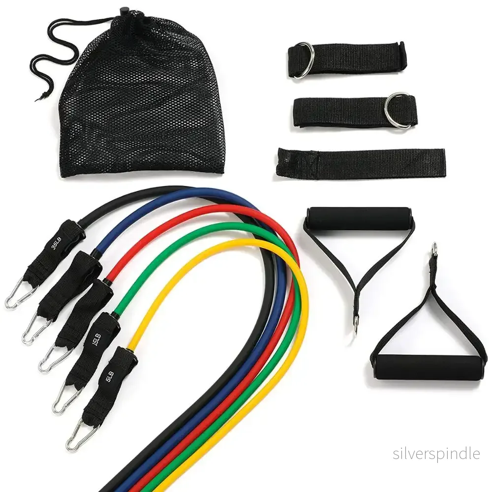 Träningsband-set till hemmaträning (sats med 5 gummiband)