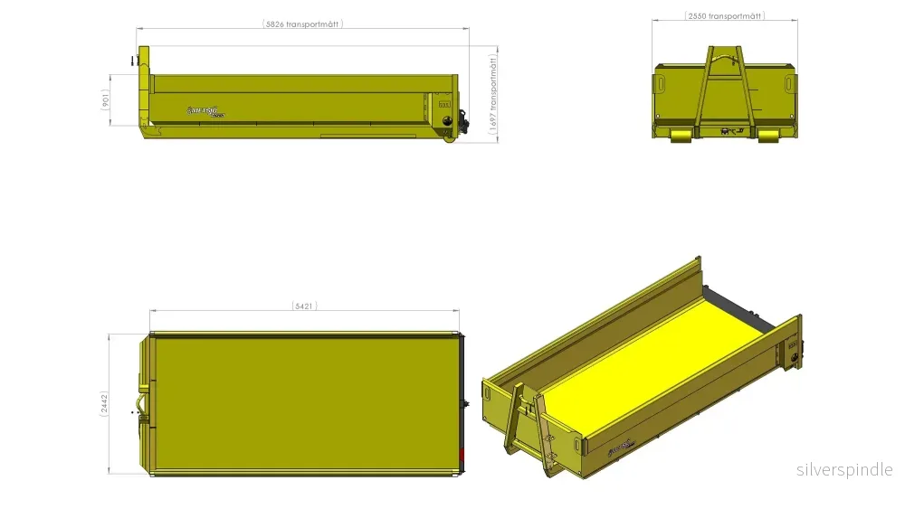 Schaktrullflak 6.1 L5400 H900 B2550 11,9kbm - Bild 2