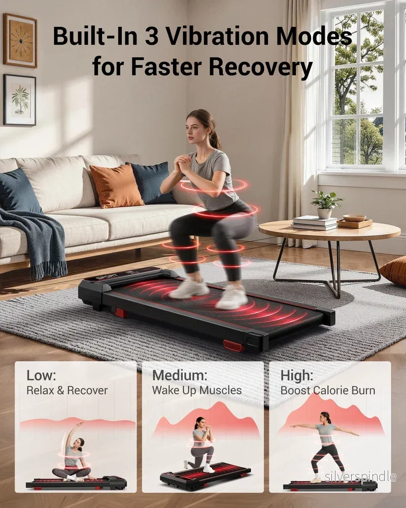Walking Pad med 15 % lutning, vibration och tystgående 3,0 HK-motor - Bild 2