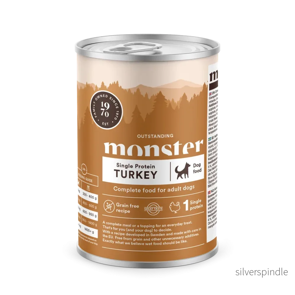 Monster Hund Adult Single Protein Turkey Burk 400 g