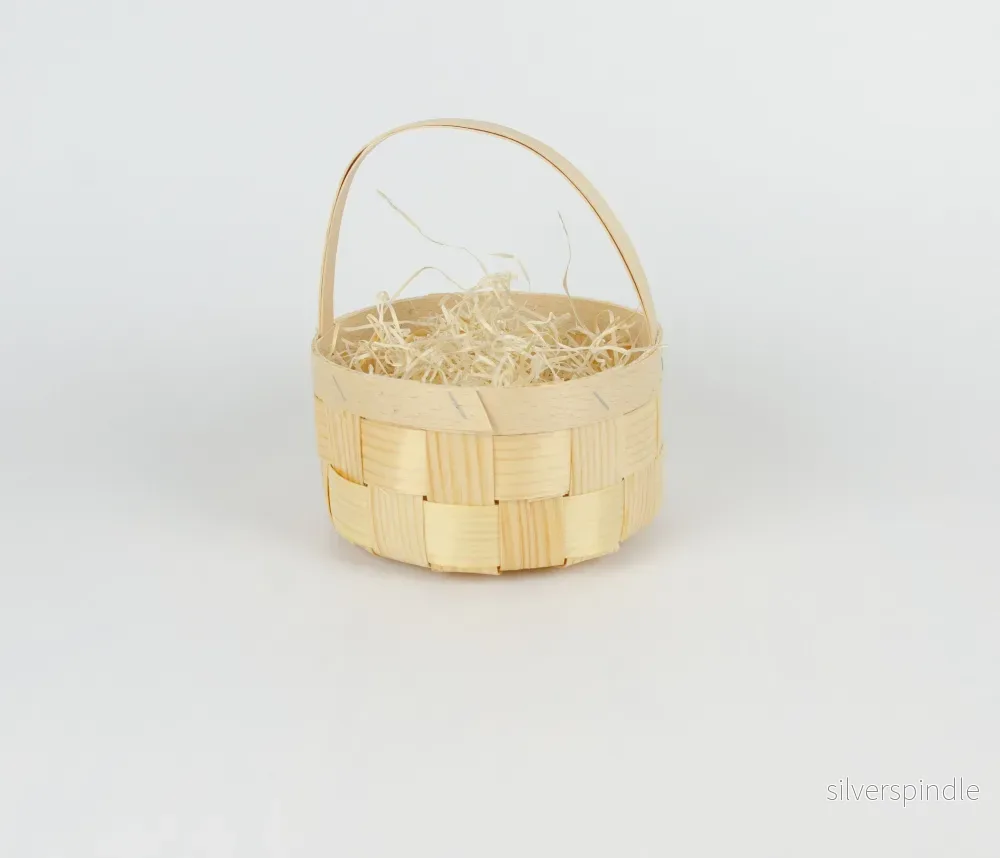 Tom presentkorg | Rund | 16 cm | Naturfärgad | Inklusive träull