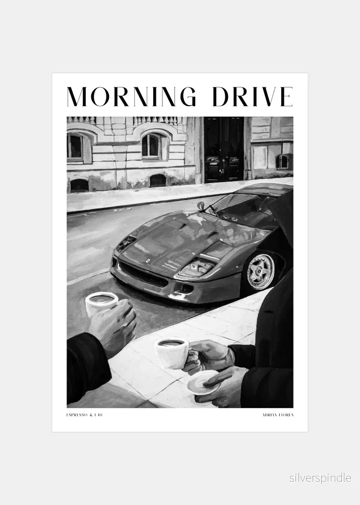 Morning Drive — Black & White
