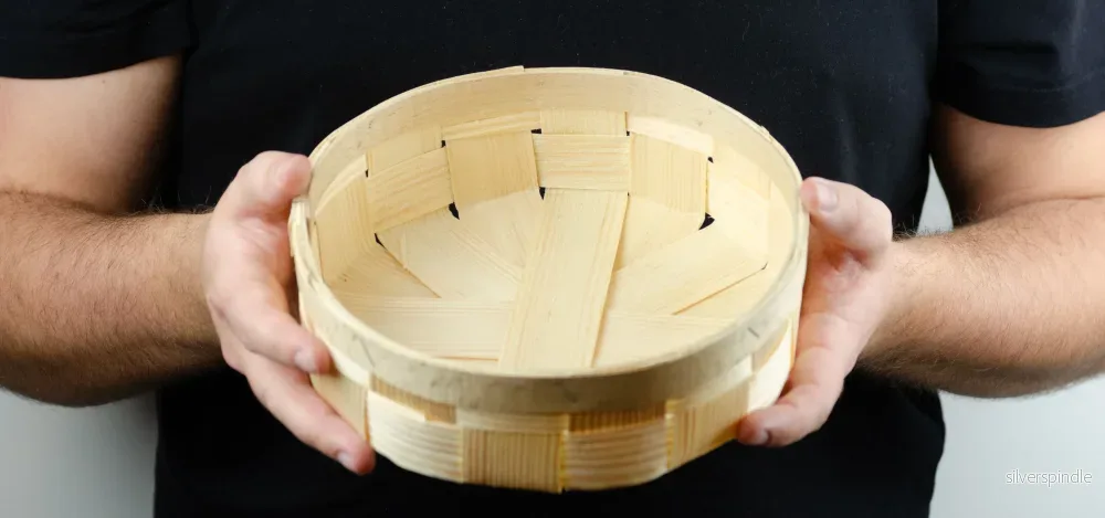 Tom presentkorg | Rund | 20 cm | Naturfärgad | Inklusive träull - Bild 2