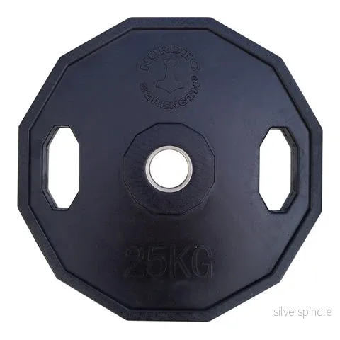 Viktskiva 25 kg – 50 mm Svart/12kantig