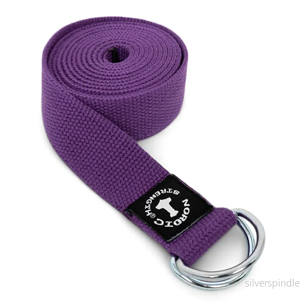 Yogabälte med metallspänne – Lila Yogabälte med metallspänne – Lila