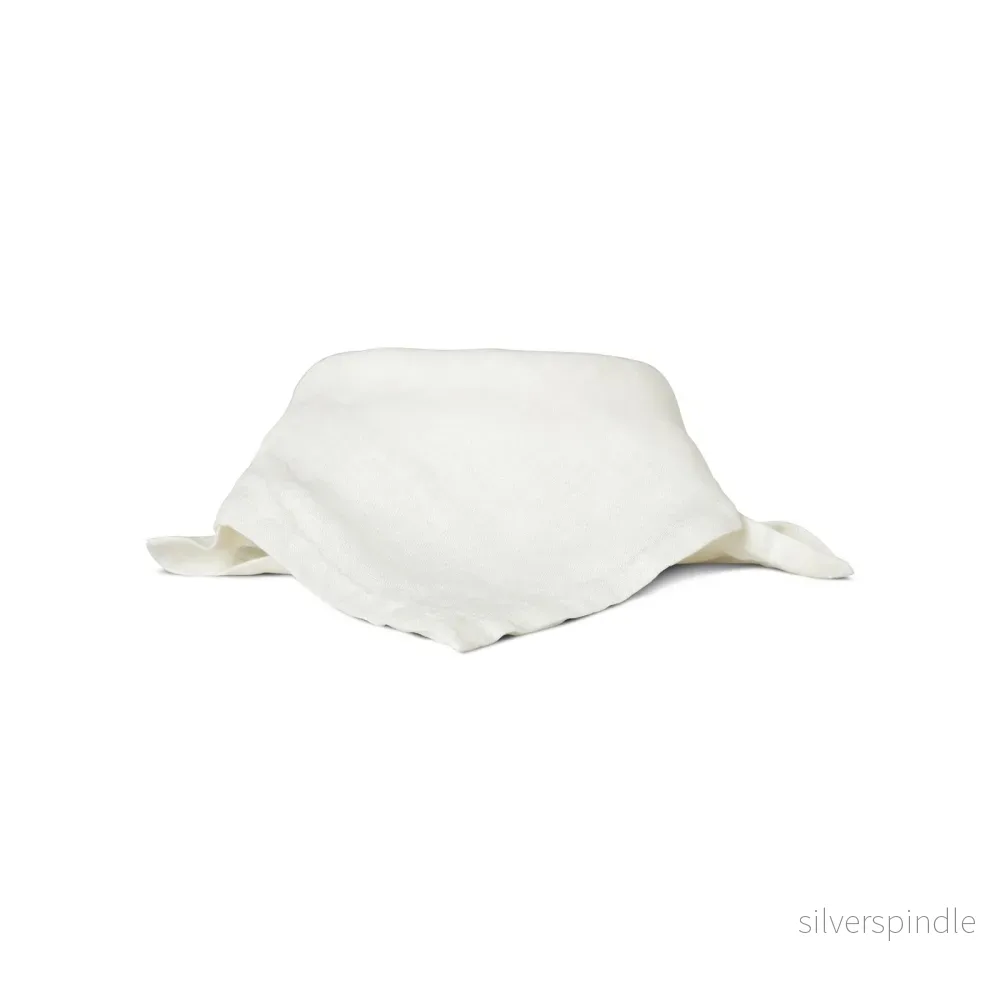 Mandela linneservetter 4-pack offwhite