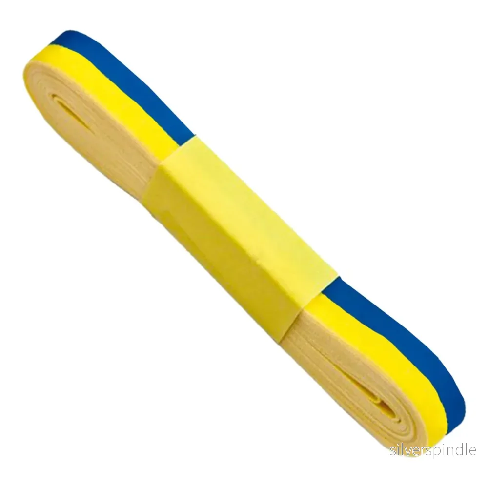 Sidenband 5mx15mm Blå/gul Sidenband 5mx15mm Blå/gul