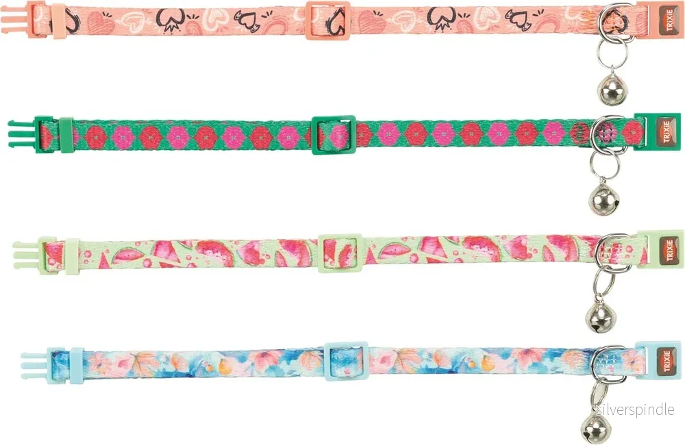 Katthalsband, flower power, 19-31 cm/10 mm