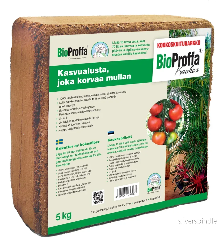 Kookoskuituharkko Hieno BioProffa , 5 kg, 70 litraa, lannoittamaton