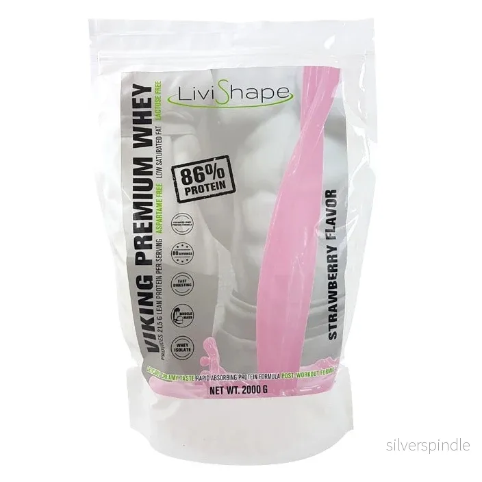 Whey Proteinpulver med Jordbärssmak – (2000 g) Whey Proteinpulver med Jordbärssmak – (2000 g)