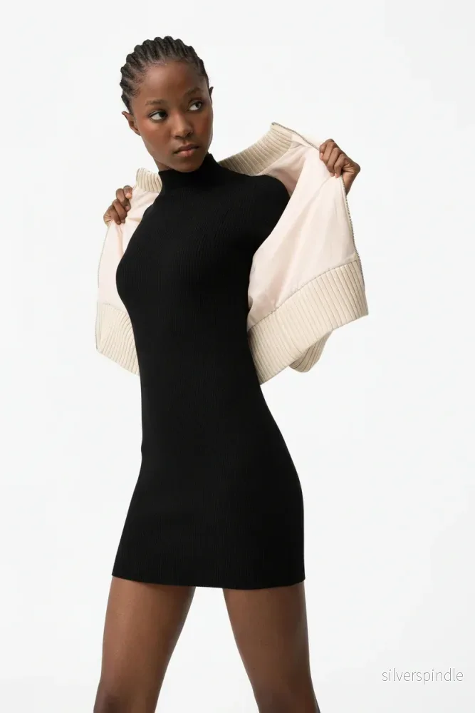 VALLIUM BLACK KNITTED DRESS - Bild 3