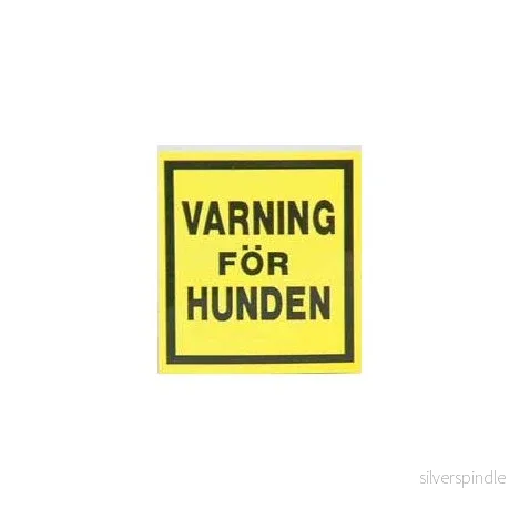 KLISTERDEKAL VARNING FÖR HUNDEN KLISTERDEKAL VARNING FÖR HUNDEN